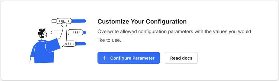 Configuration parameters panel