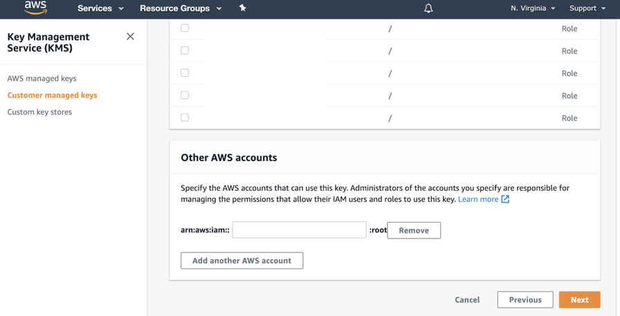 Grant usage permission to the Crunchy Data AWS account