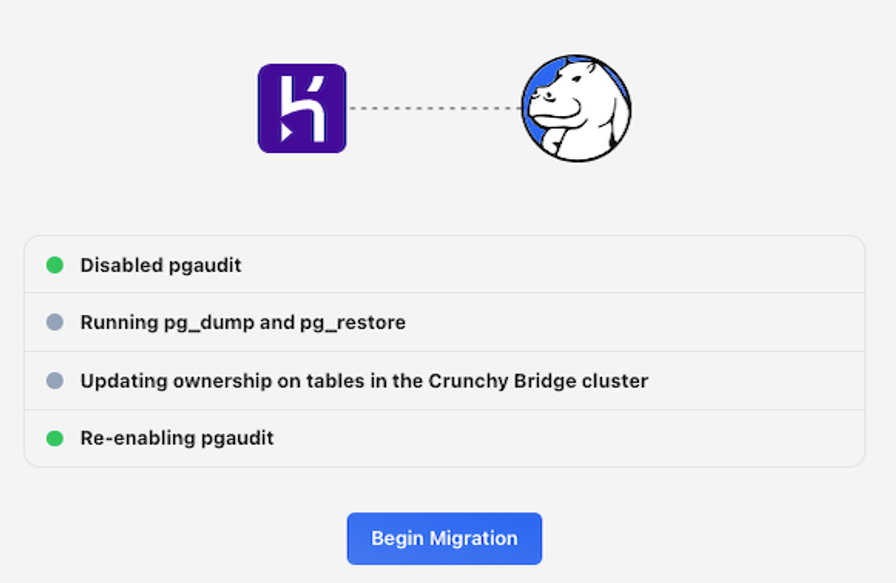 progress bar for heroku database migration